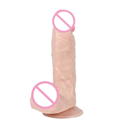 Pénis mâle réaliste Dildo 17,5 x 3,5 cm Femmes adultes Jouets sexuels Silicone liquide doux
