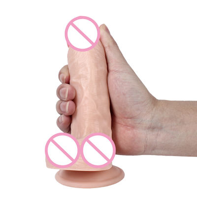 Pénis mâle réaliste Dildo 17,5 x 3,5 cm Femmes adultes Jouets sexuels Silicone liquide doux