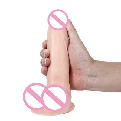 S-WBC10031 Pvc Super Doux Dildo énorme Doux Dildo ROHS Puce à Suction Forte