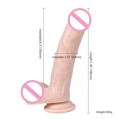 S-WBC10031 Pvc Super Doux Dildo énorme Doux Dildo ROHS Puce à Suction Forte