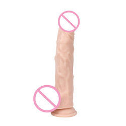 Pvc marron mâle réaliste grosse silicone grosse cuillère à aspiration forte mains libres