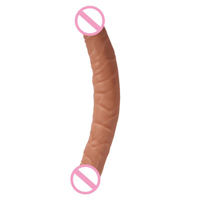Homme Femmes Dildo Sexe Jouets sexuels en caoutchouc Marron Carne Surface 30,5 x 4cm 430g