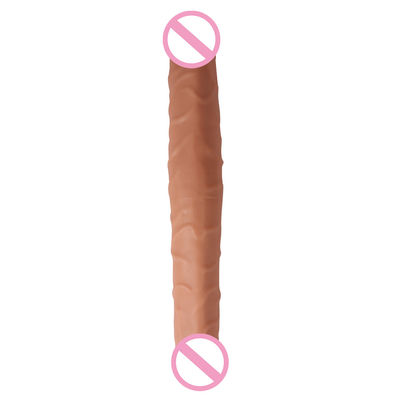 Homme Femmes Dildo Sexe Jouets sexuels en caoutchouc Marron Carne Surface 30,5 x 4cm 430g