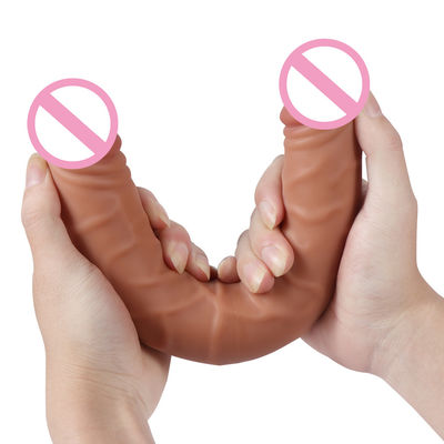 Homme Femmes Dildo Sexe Jouets sexuels en caoutchouc Marron Carne Surface 30,5 x 4cm 430g