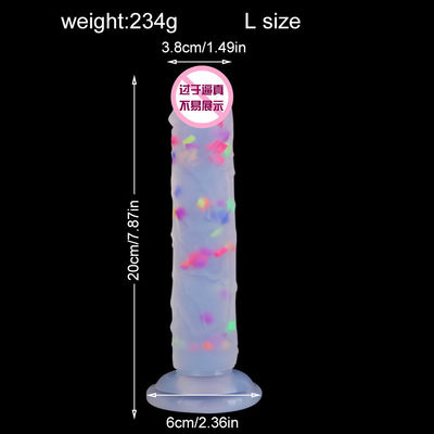 21.5 x 4 cm Dildo réaliste en caoutchouc Pénis artificiel anal masculin Silicone liquide doux