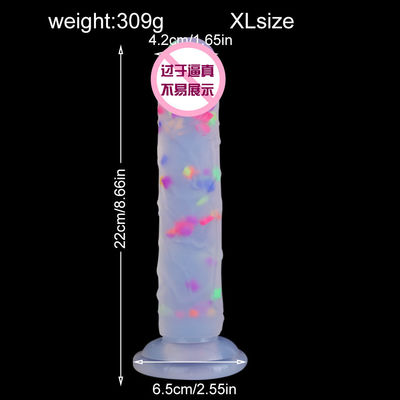 21.5 x 4 cm Dildo réaliste en caoutchouc Pénis artificiel anal masculin Silicone liquide doux