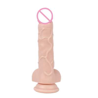 21.5 x 4cm 350g Dildo liquide en silicone marron en chair hyper réaliste Dildo pour femmes