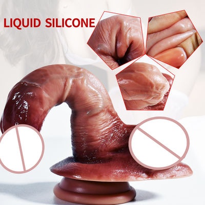 6.7 pouces Petit Diluteur Réaliste 227g Marron Diluteur Silicone Pour Les Femmes