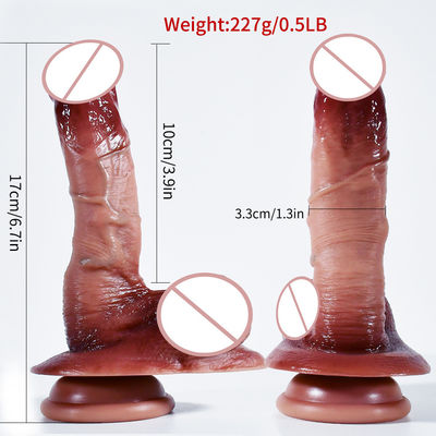 6.7 pouces Petit Diluteur Réaliste 227g Marron Diluteur Silicone Pour Les Femmes