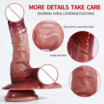 6.7 pouces Petit Diluteur Réaliste 227g Marron Diluteur Silicone Pour Les Femmes