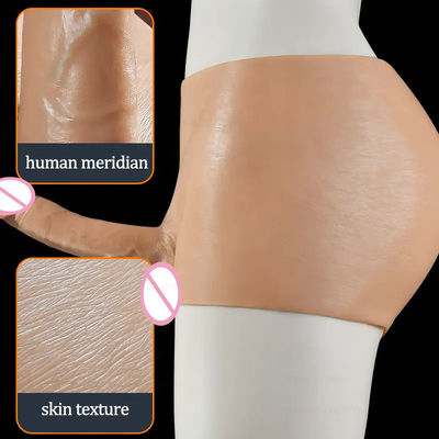 Les hommes sous-vêtements mâle pénis artificiel ceinture sur les culottes en culotte creuse solide 820g