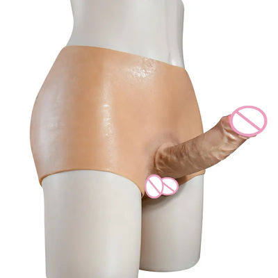 Les hommes sous-vêtements mâle pénis artificiel ceinture sur les culottes en culotte creuse solide 820g