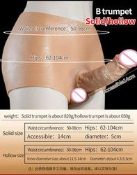 Les hommes sous-vêtements mâle pénis artificiel ceinture sur les culottes en culotte creuse solide 820g
