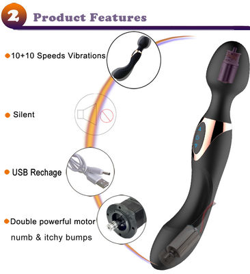 22cm personnelle femme AV baguette ODM 300g Vibrator du clitoris Massageur à baguette rechargeable