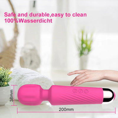 Femme Jouets sexuels en silicone Massageur Baguette magique portable Vibrateur rechargeable pour le clitoris