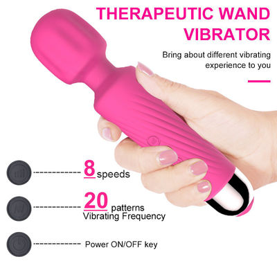 Femme Jouets sexuels en silicone Massageur Baguette magique portable Vibrateur rechargeable pour le clitoris