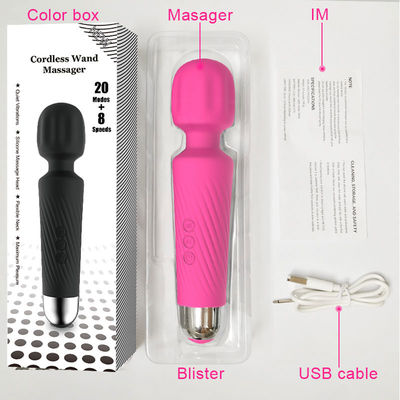Femme Jouets sexuels en silicone Massageur Baguette magique portable Vibrateur rechargeable pour le clitoris