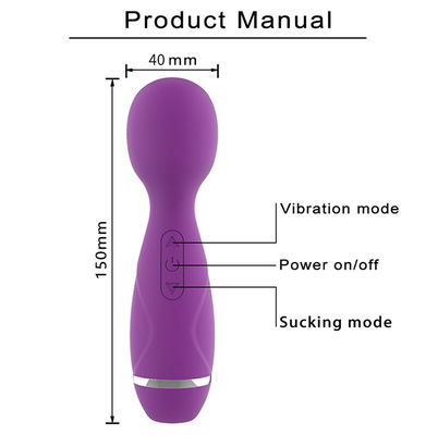 Mini sans fil japonais AV baguette Les filles sucent la chatte Vibrator de baguette de massage noir