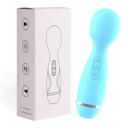 Mini sans fil japonais AV baguette Les filles sucent la chatte Vibrator de baguette de massage noir