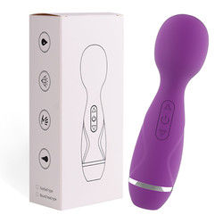 Mini sans fil japonais AV baguette Les filles sucent la chatte Vibrator de baguette de massage noir