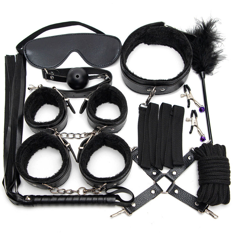 10 S'installer avec un ensemble léger de bondage en cuir SM Esclave Passion Fétiche