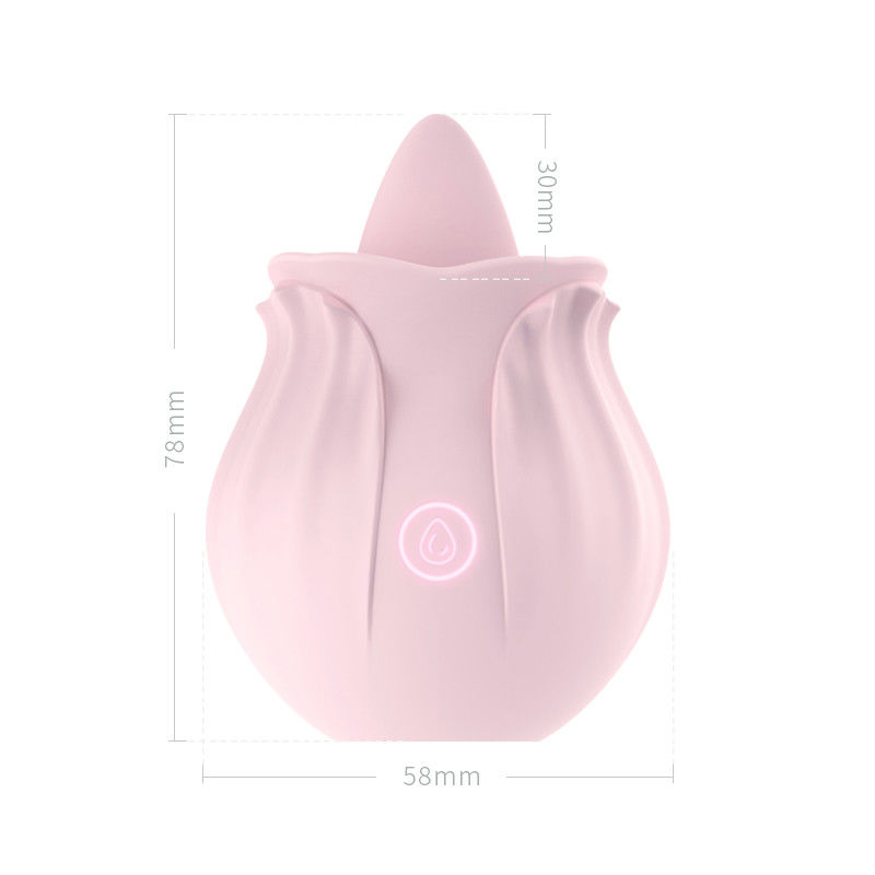 360g Vibrateur de langue Jouet adulte Vibrateur Jouet sexuel Vagine suceuse en forme de fleur rose