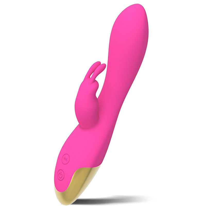 Jouets sexuels rechargeables à l' épreuve de l' eau Massageur de clitoris de lapin Vibrator pour femmes