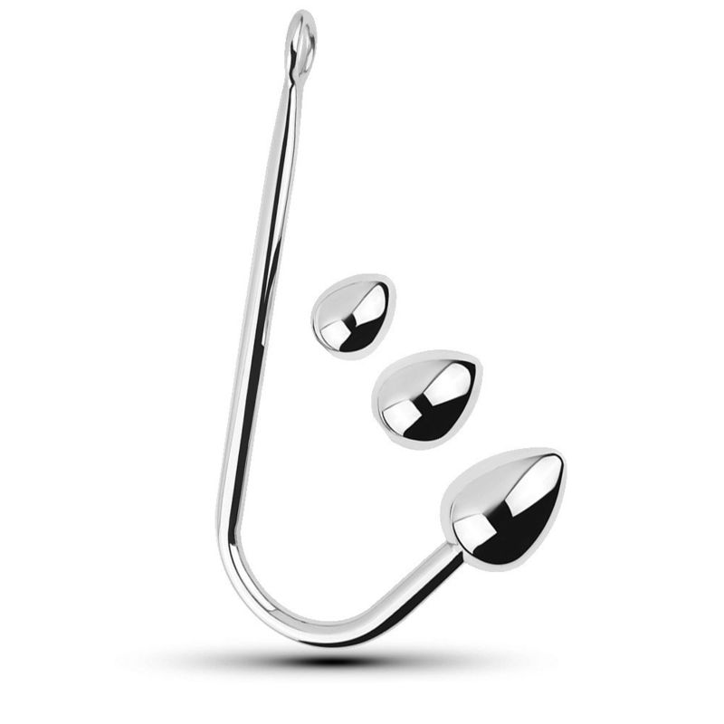 Cage Plug anal Jouets sexuels en acier inoxydable Jouet anal pour hommes Crochets Cock ensemble avec boule réglable