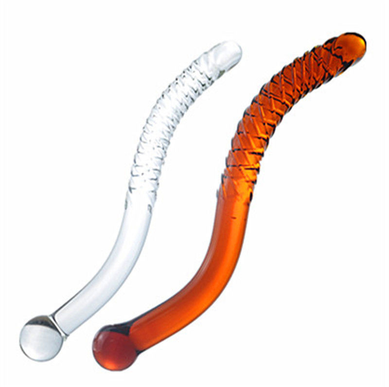 Disque artificiel fait à la main de haute qualité Plug anal en cristal Pénis en cristal en forme de verre Dildo pour vagin