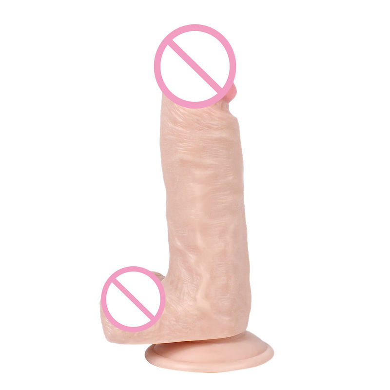 Pénis mâle réaliste Dildo 17,5 x 3,5 cm Femmes adultes Jouets sexuels Silicone liquide doux