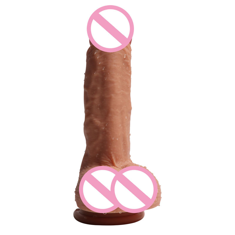 Homme 14 x 4 cm Jouets de pénis réalistes Liquide doux Silicone Faux Jouets sexuels de pénis réalistes